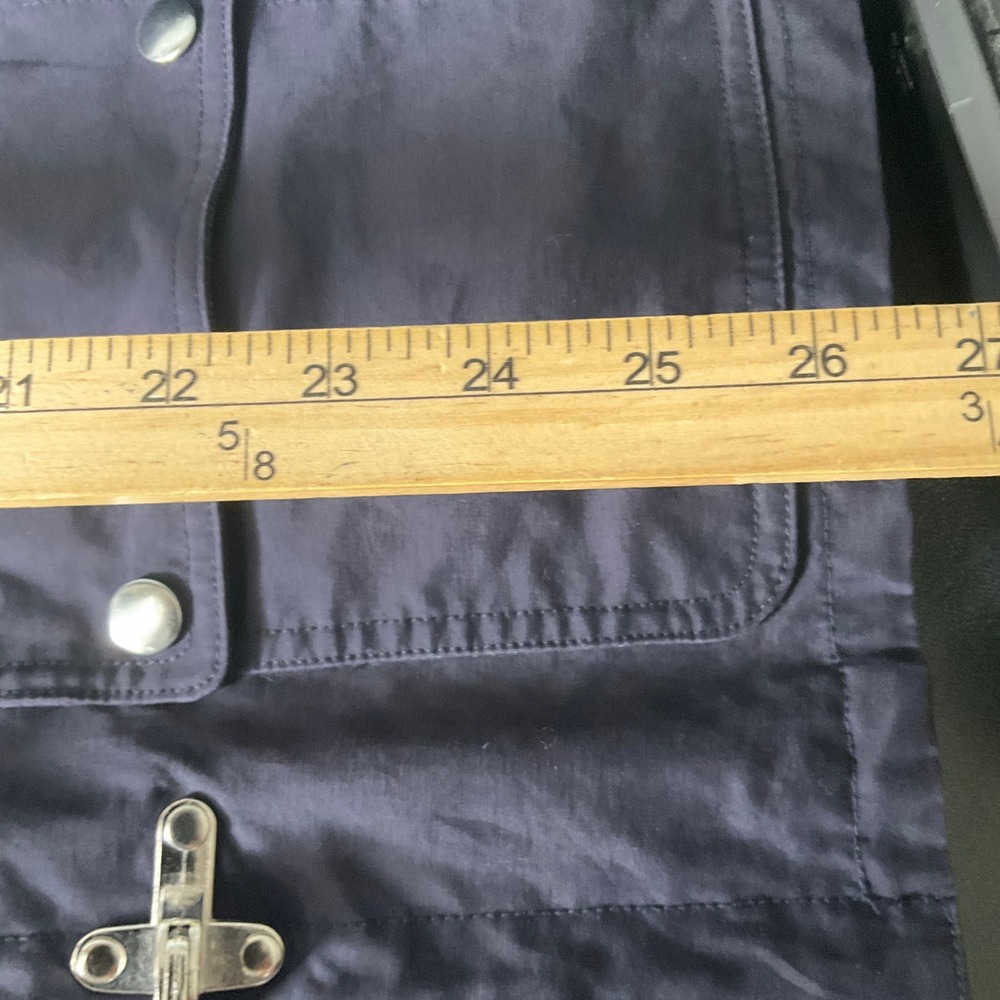 Lands End Mens Navy New England Style Silver Clasp Toggle Jacket Sz M Nautical - Picture 7 of 9